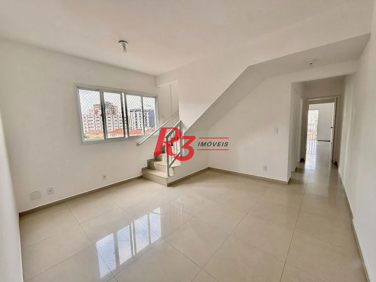 Cobertura com 2 dormitórios para alugar, 171 m² por R$ 4.500,00/mês - Marapé - Santos/SP