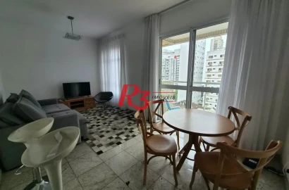 Apartamento com 2 dormitórios para alugar, 80 m² por R$ 6.000,00/mês - Gonzaga - Santos/SP