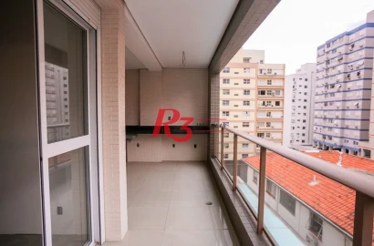 Apartamento com 3 dormitórios à venda, 128 m² por R$ 1.650.000,00 - Embaré - Santos/SP