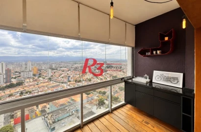 Apartamento com 1 dormitório para alugar, 47 m² por R$ 5.500,00/mês - Boqueirão - Santos/SP