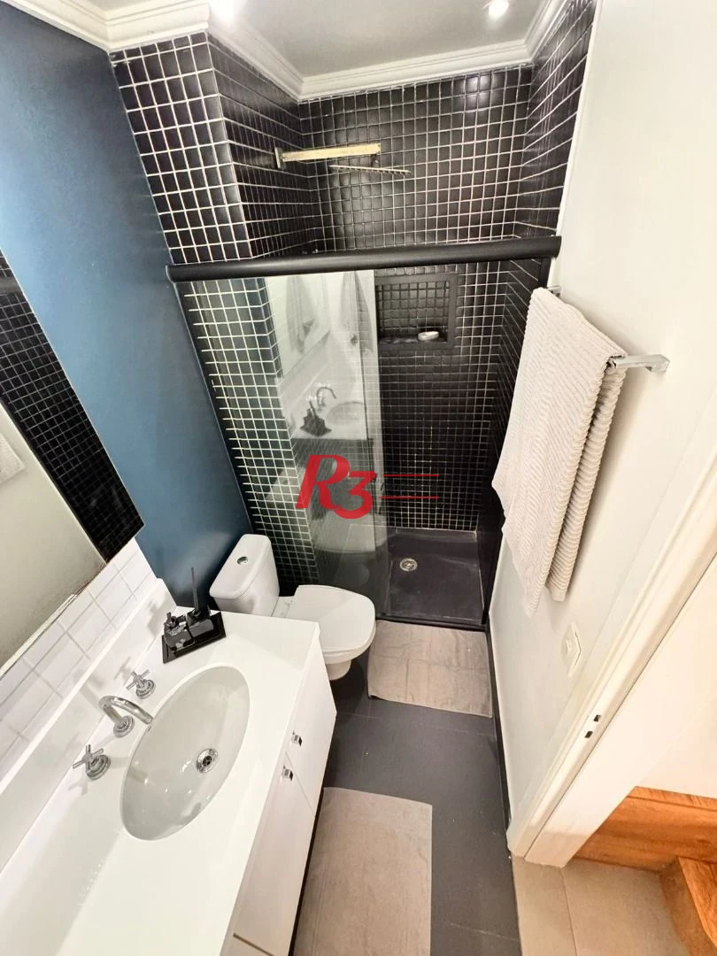 Apartamento com 1 dormitório para alugar, 47 m² por R$ 5.500,00/mês - Boqueirão - Santos/SP