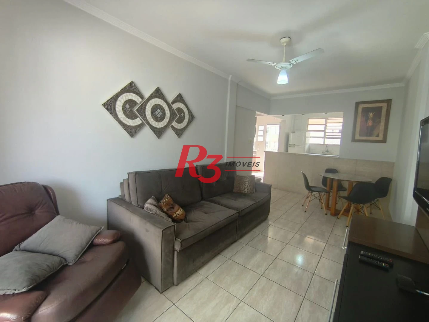 Apartamento com 1 dormitório para alugar, 44 m² por R$ 4.150,00/mês - José Menino - Santos/SP