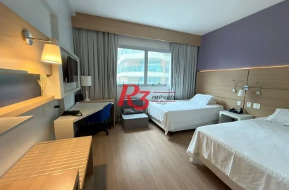Flat com 1 dormitório à venda, 25 m² por R$ 415.000,00 - Gonzaga - Santos/SP