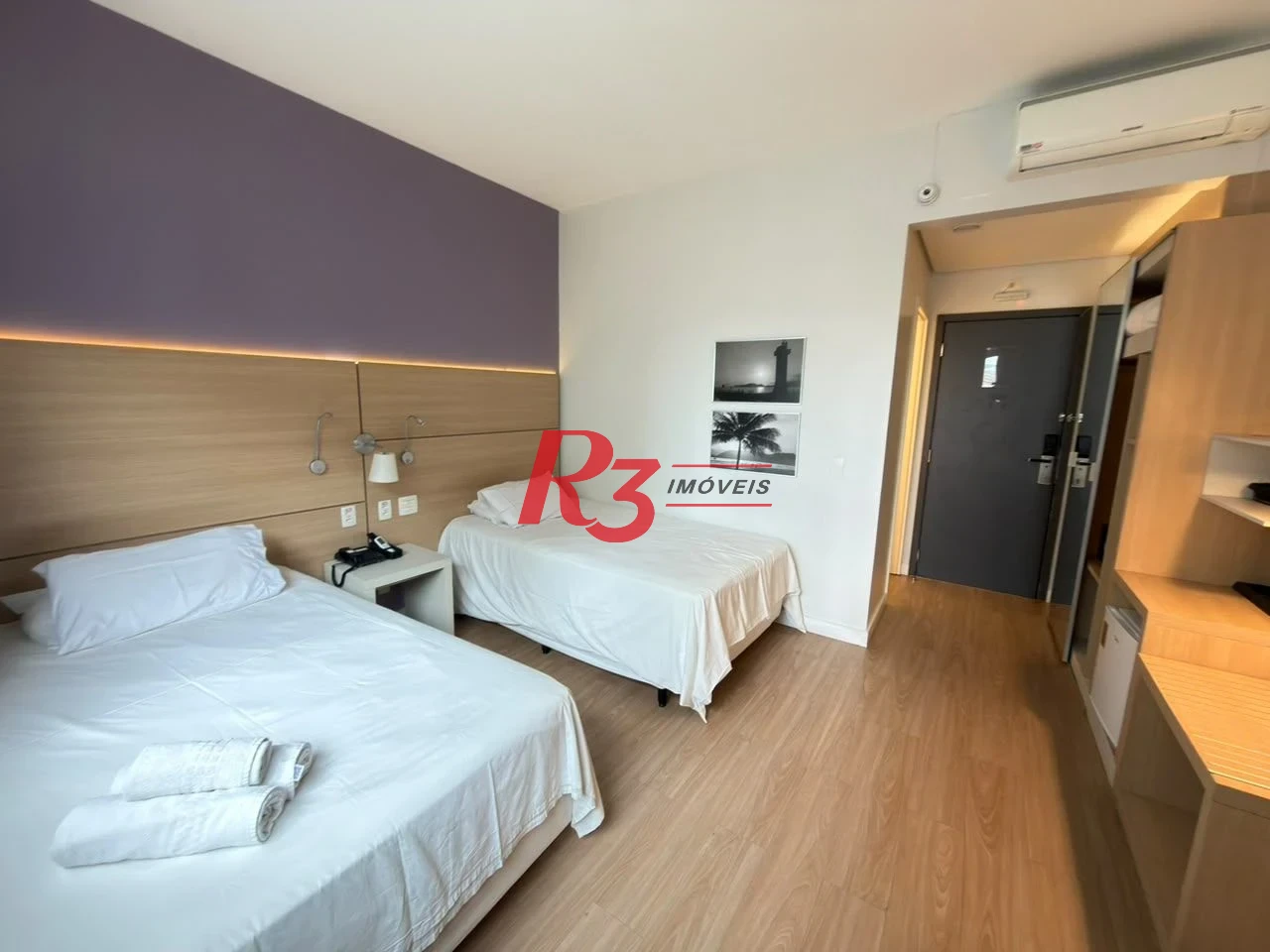 Flat com 1 dormitório à venda, 25 m² por R$ 415.000,00 - Gonzaga - Santos/SP