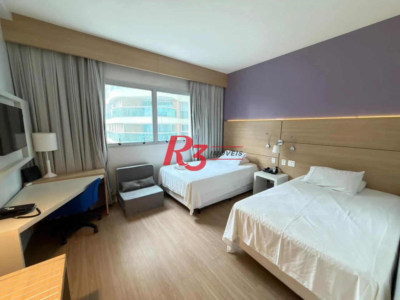 Flat com 1 dormitório à venda, 25 m² por R$ 415.000,00 - Gonzaga - Santos/SP