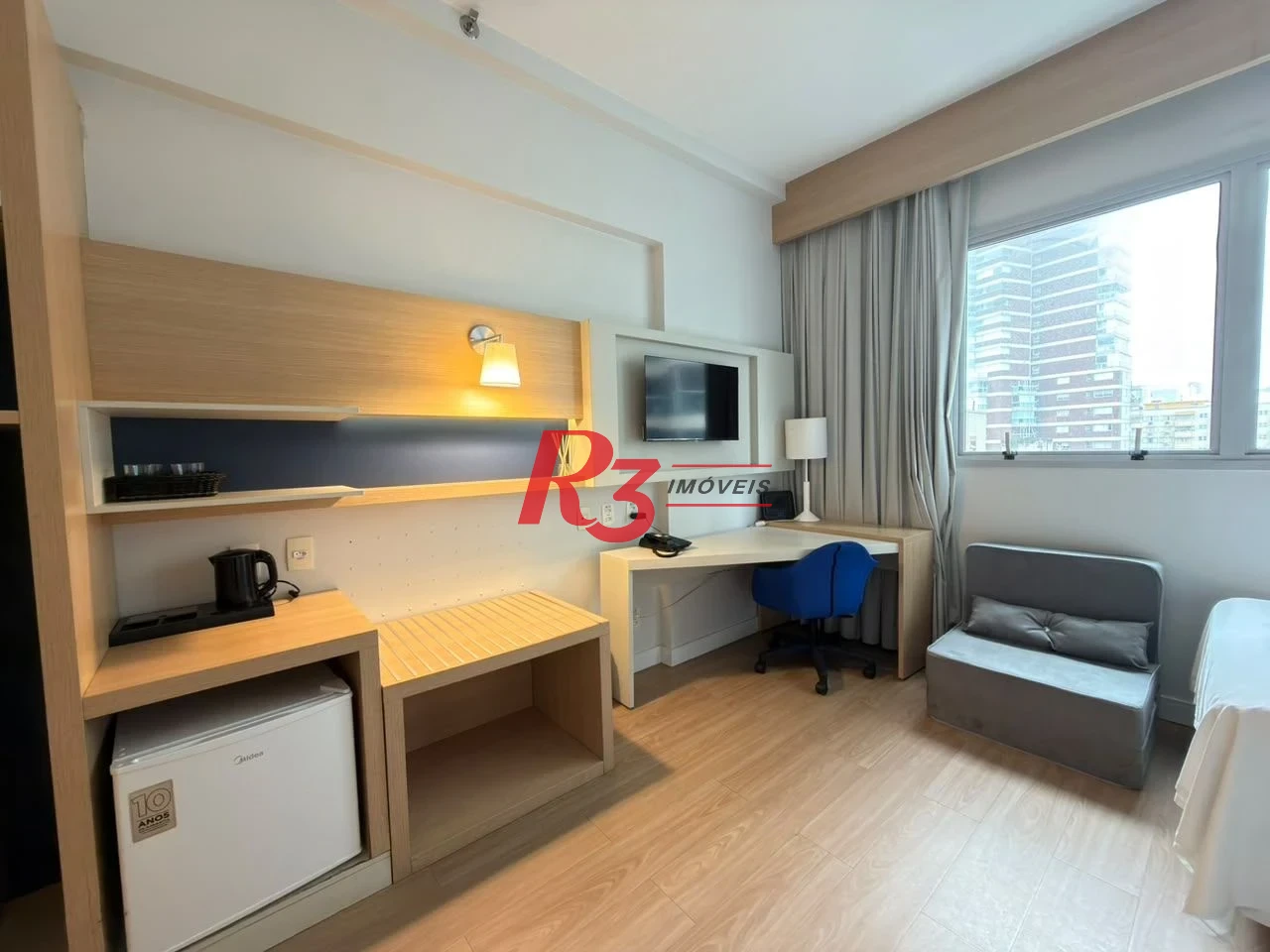 Flat com 1 dormitório à venda, 25 m² por R$ 415.000,00 - Gonzaga - Santos/SP