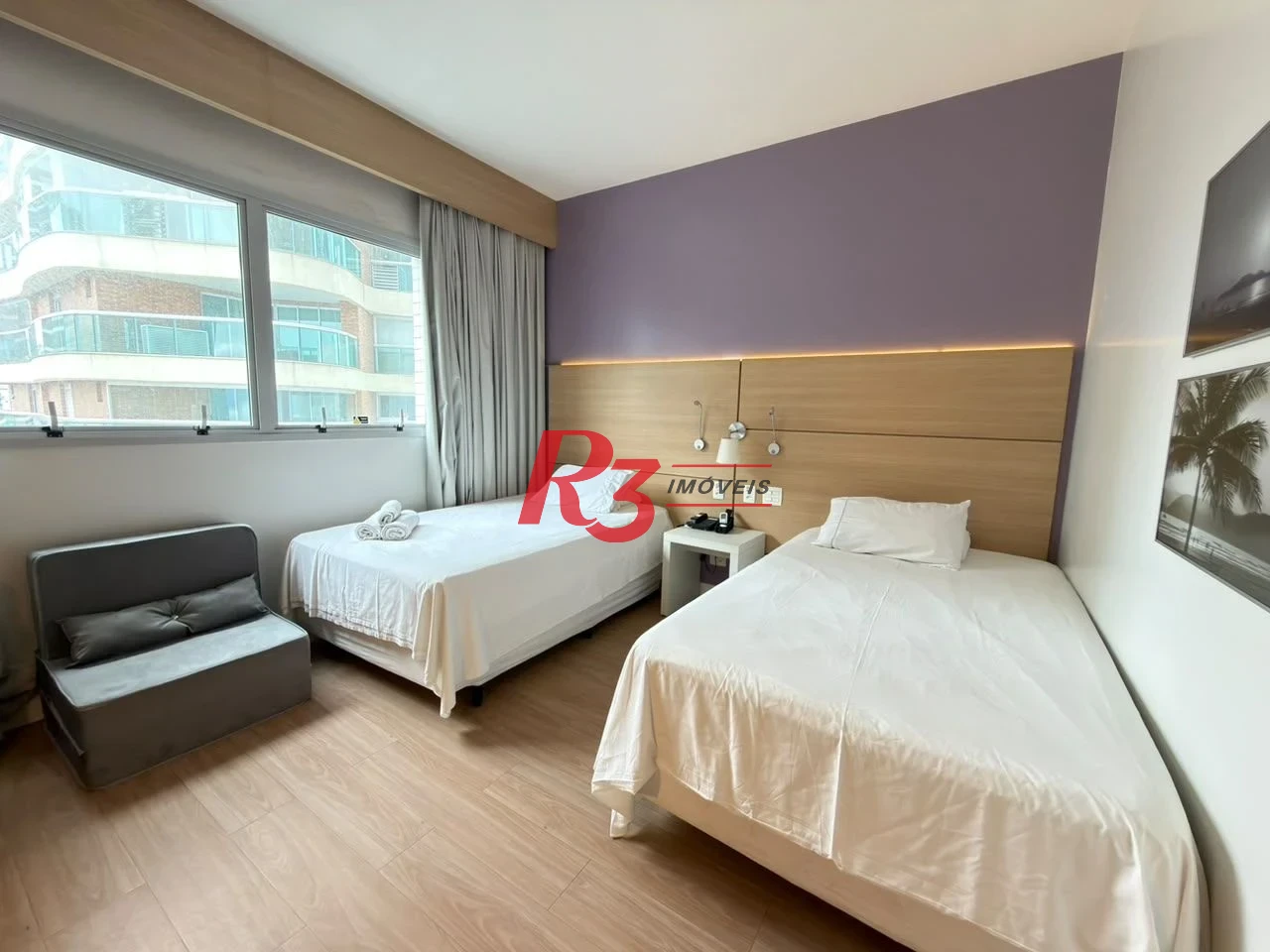 Flat com 1 dormitório à venda, 25 m² por R$ 415.000,00 - Gonzaga - Santos/SP