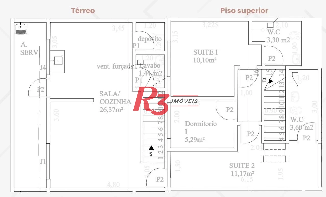 Village com 2 dormitórios à venda, 91 m² por R$ 439.000,00 - Morro Nova Cintra - Santos/SP
