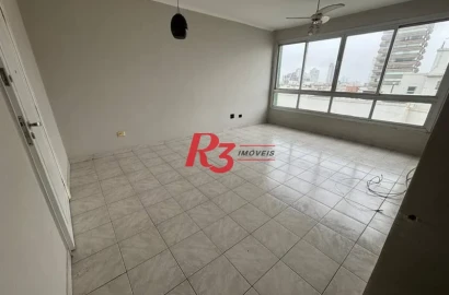 Apartamento com 2 dormitórios para alugar, 80 m² por R$ 3.500,00/mês - Aparecida - Santos/SP
