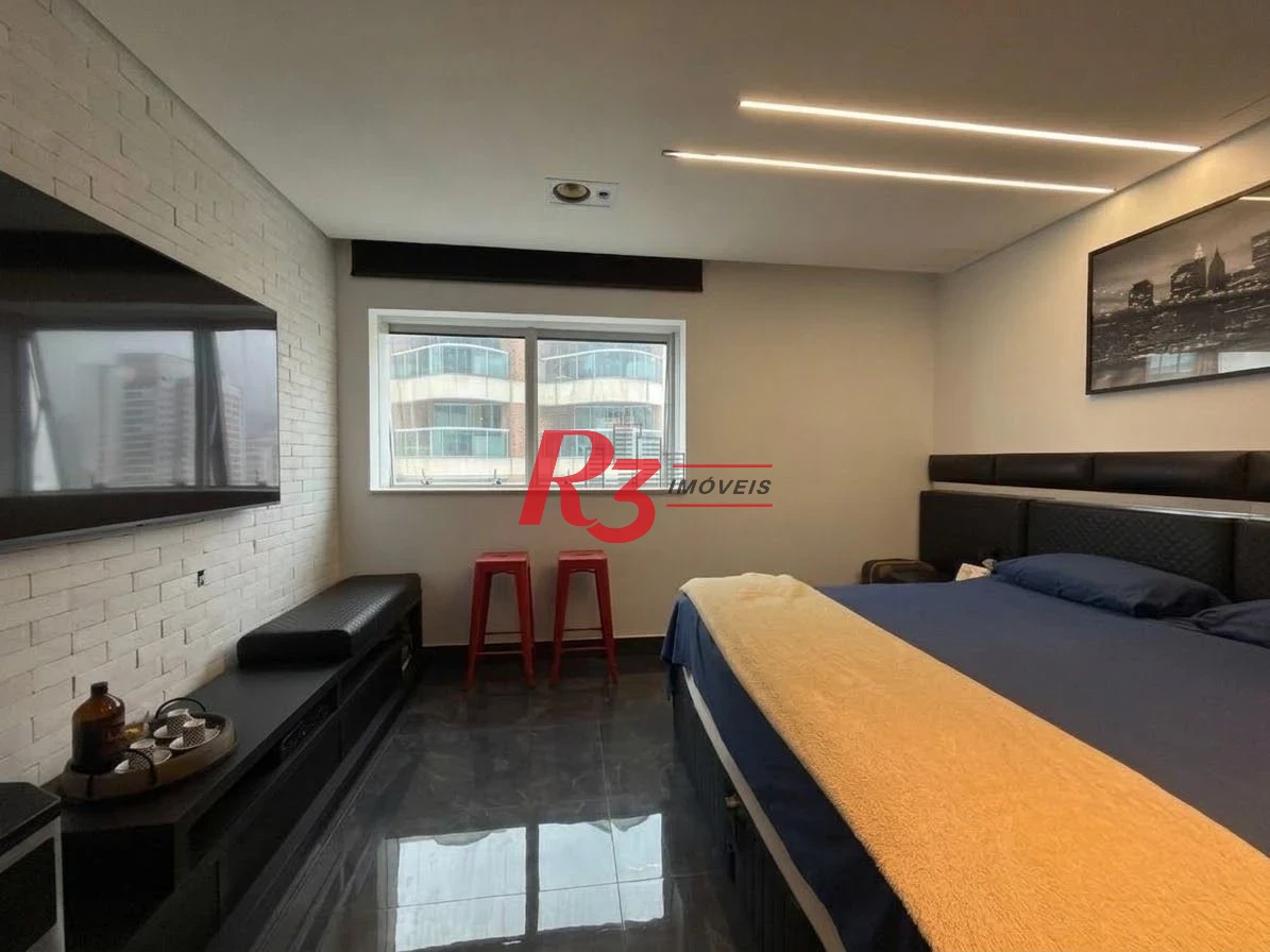 Studio com 1 dormitório à venda, 30 m² por R$ 460.000,00 - Gonzaga - Santos/SP