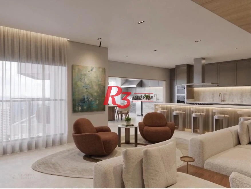 Apartamento com 3 dormitórios à venda, 227 m² por R$ 4.900.000,00 - Ponta da Praia - Santos/SP