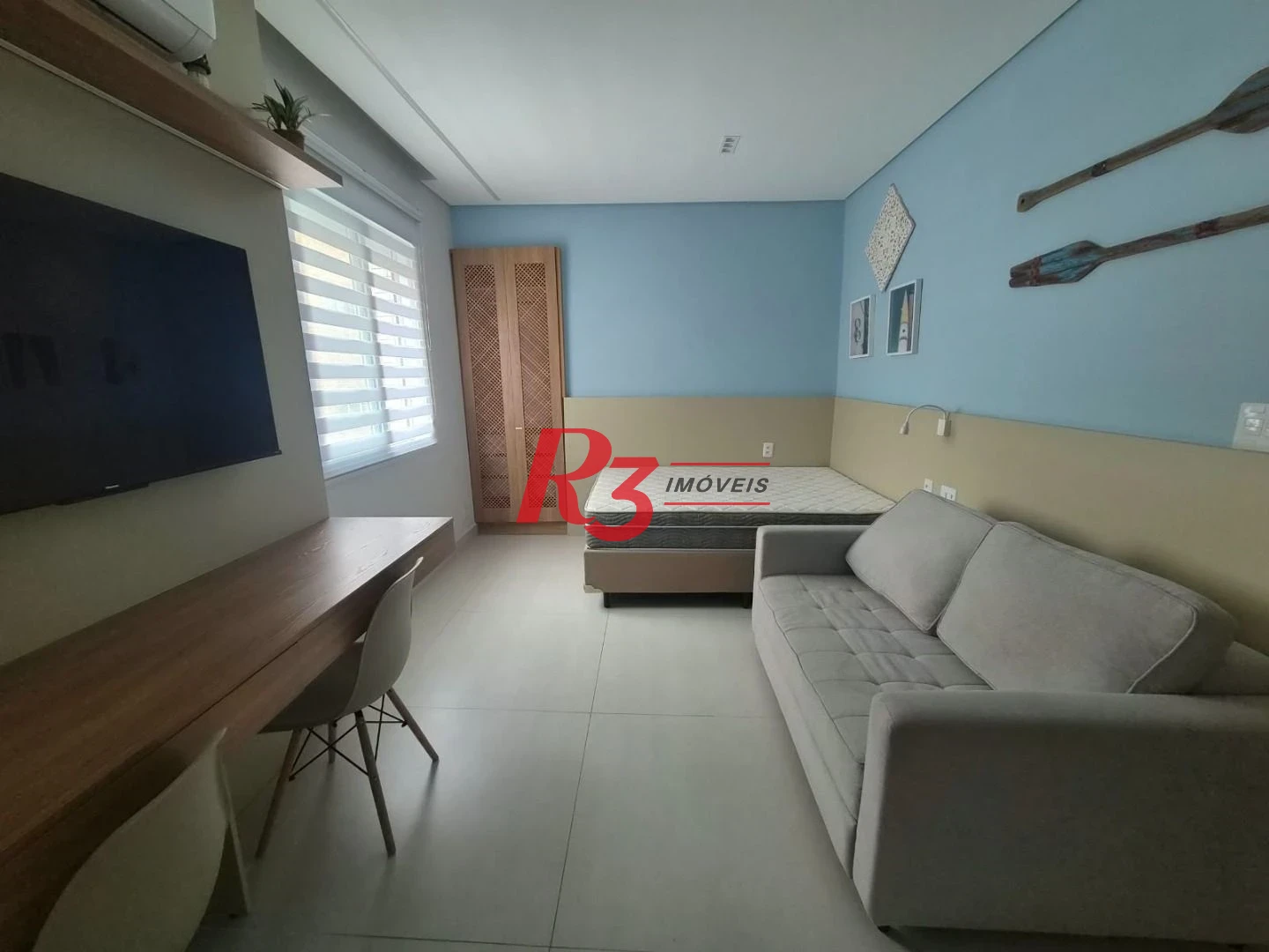 Apartamento com 1 dormitório para alugar, 35 m² por R$ 3.200,02/mês - Embaré - Santos/SP