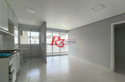 Apartamento com 1 dormitório para alugar, 50 m² por R$ 3.500,02/mês - Vila Matias - Santos/SP