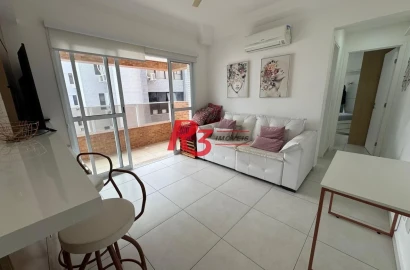 Apartamento com 1 dormitório, 48 m² - venda por R$ 739.000,00 ou aluguel por R$ 5.300,00/mês - Boqueirão - Santos/SP