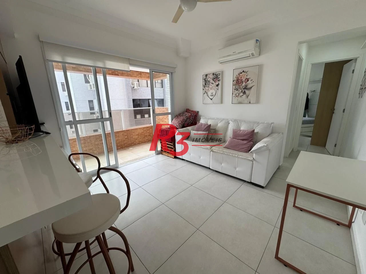 Apartamento com 1 dormitório, 48 m² - venda por R$ 739.000,00 ou aluguel por R$ 5.300,00/mês - Boqueirão - Santos/SP