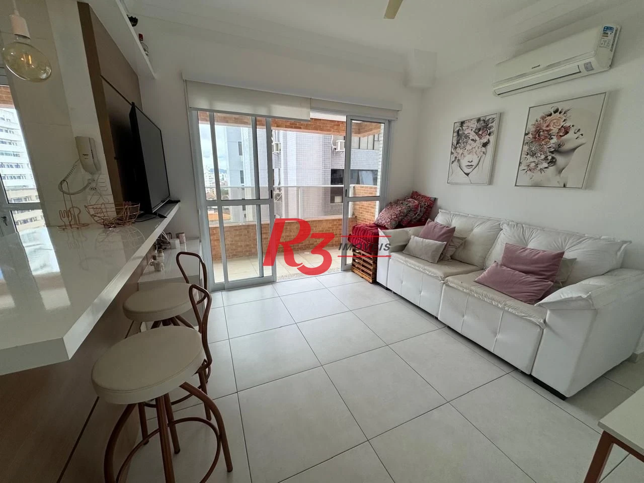 Apartamento com 1 dormitório, 48 m² - venda por R$ 739.000,00 ou aluguel por R$ 5.300,00/mês - Boqueirão - Santos/SP