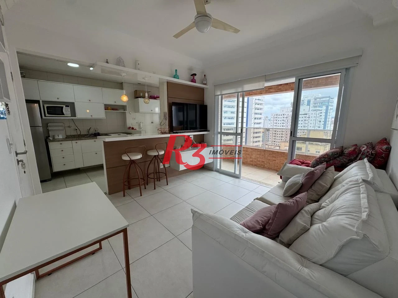 Apartamento com 1 dormitório, 48 m² - venda por R$ 739.000,00 ou aluguel por R$ 5.300,00/mês - Boqueirão - Santos/SP