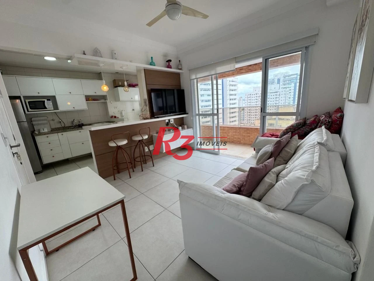 Apartamento com 1 dormitório, 48 m² - venda por R$ 739.000,00 ou aluguel por R$ 5.300,00/mês - Boqueirão - Santos/SP