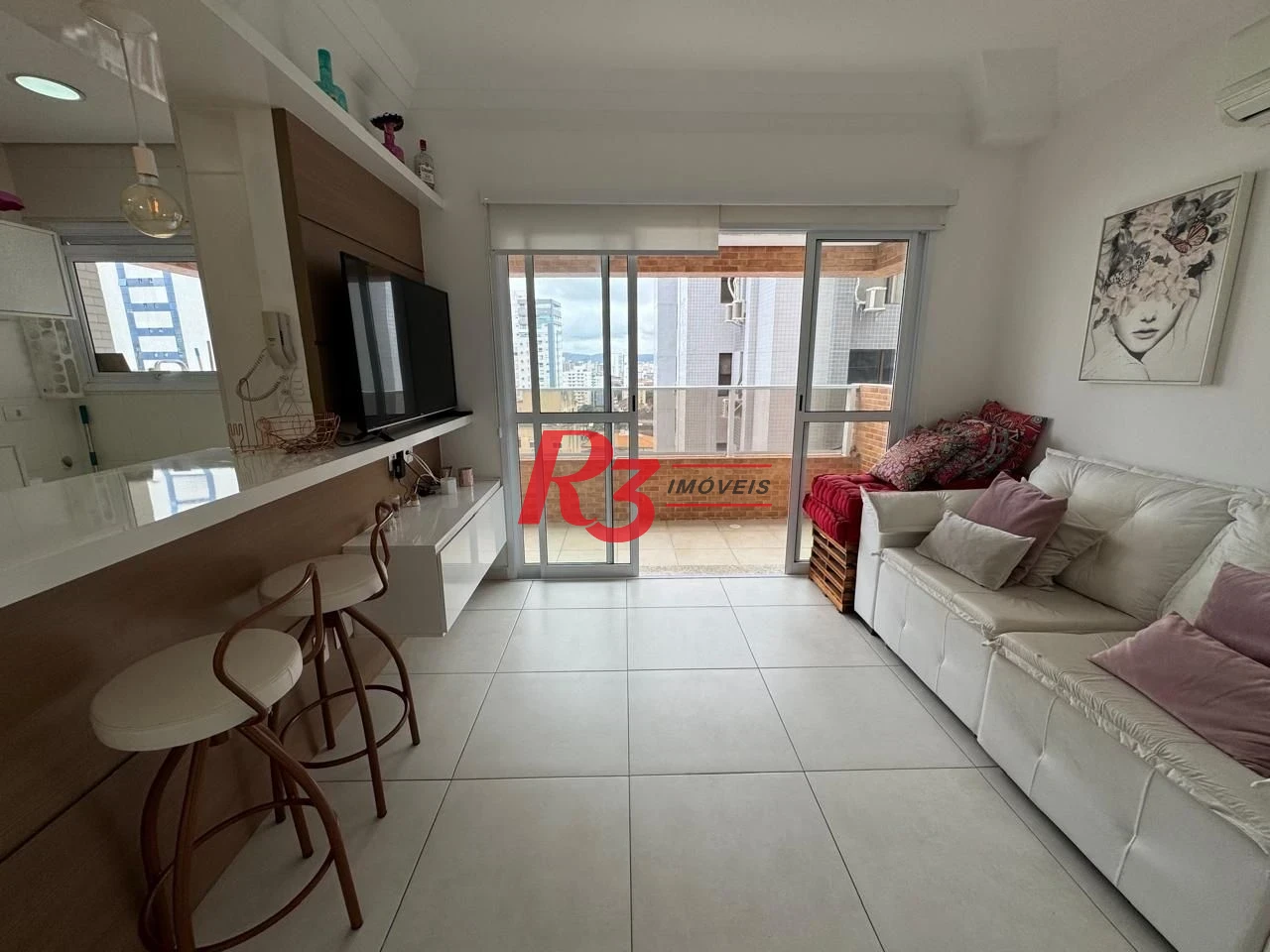 Apartamento com 1 dormitório, 48 m² - venda por R$ 739.000,00 ou aluguel por R$ 5.300,00/mês - Boqueirão - Santos/SP