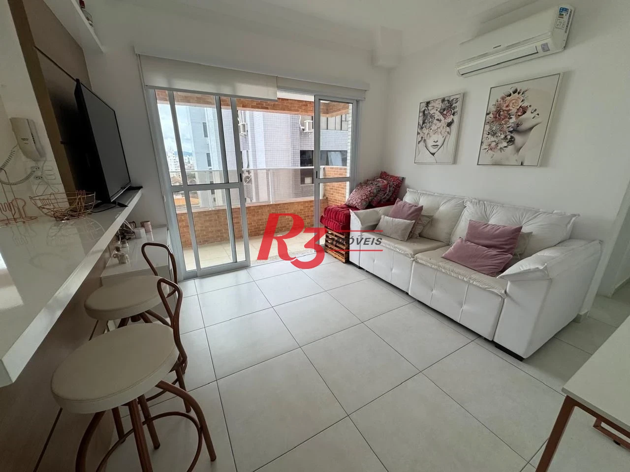 Apartamento com 1 dormitório, 48 m² - venda por R$ 739.000,00 ou aluguel por R$ 5.300,00/mês - Boqueirão - Santos/SP