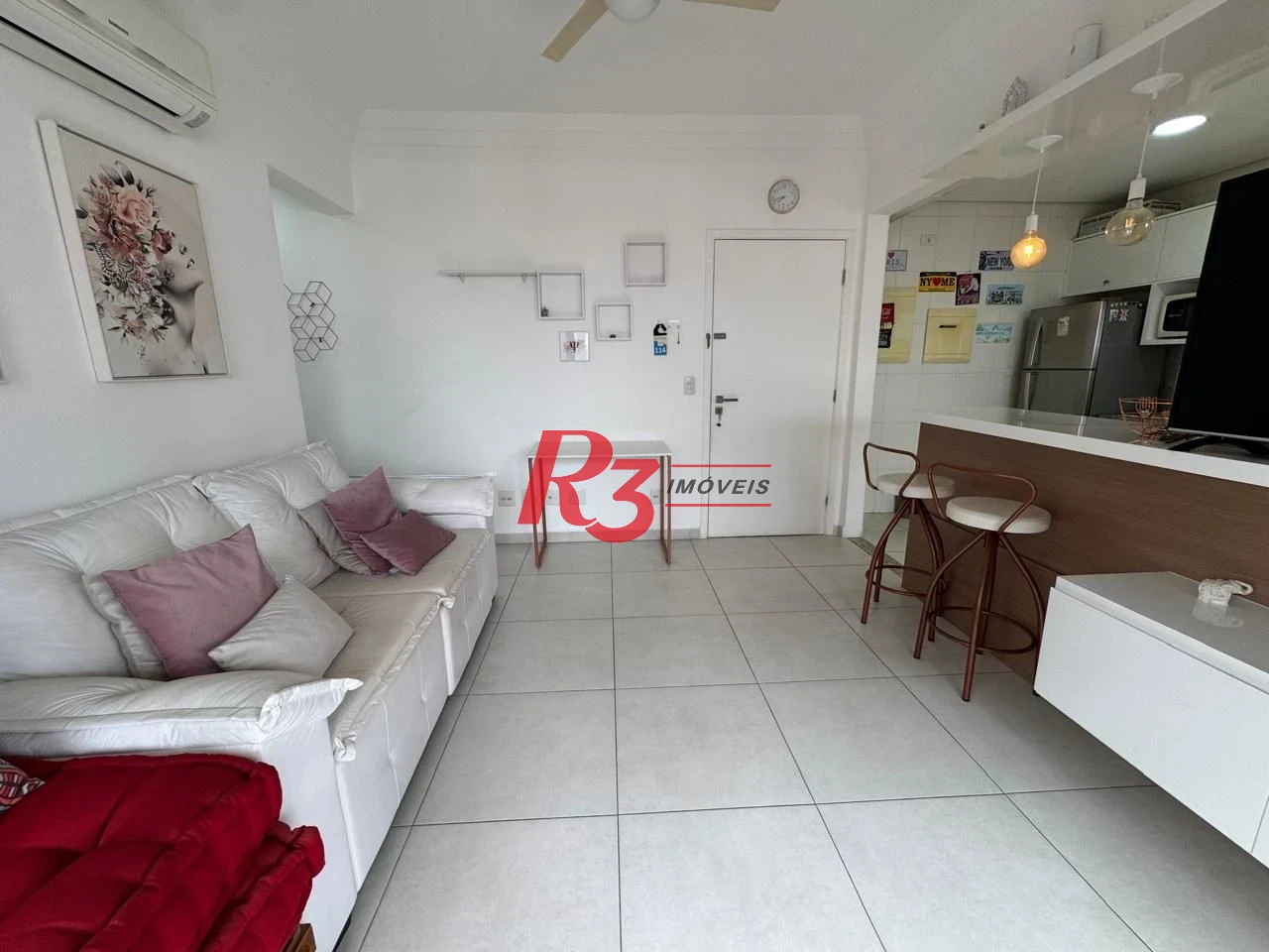 Apartamento com 1 dormitório, 48 m² - venda por R$ 739.000,00 ou aluguel por R$ 5.300,00/mês - Boqueirão - Santos/SP