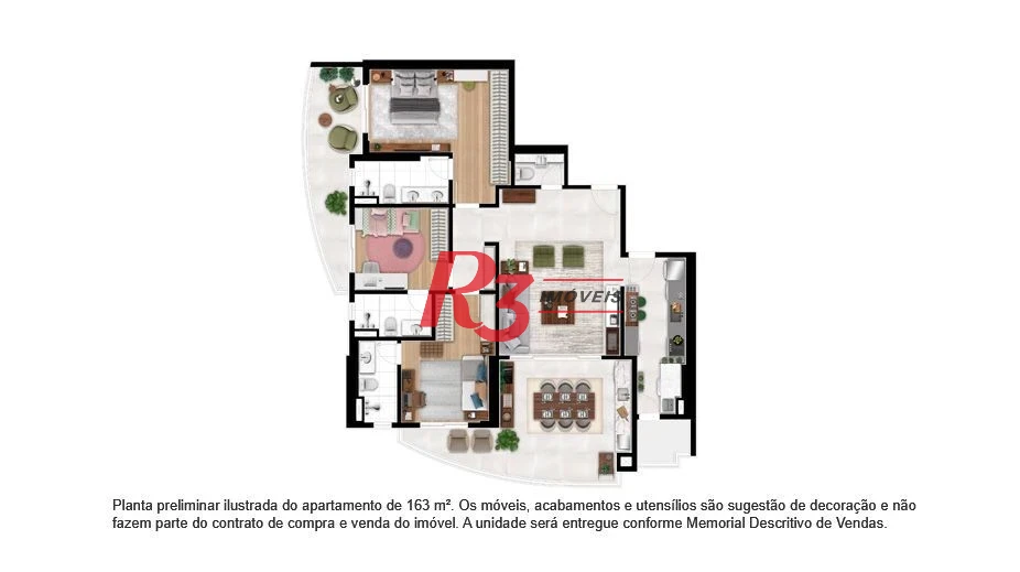 Apartamento com 3 dormitórios à venda, 163 m² por R$ 4.250.000,00 - Ponta da Praia - Santos/SP