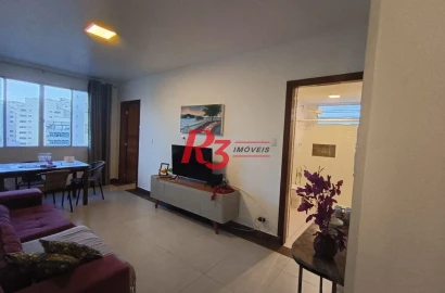 Apartamento com 1 dormitório à venda, 65 m² por R$ 555.000,00 - Boqueirão - Santos/SP