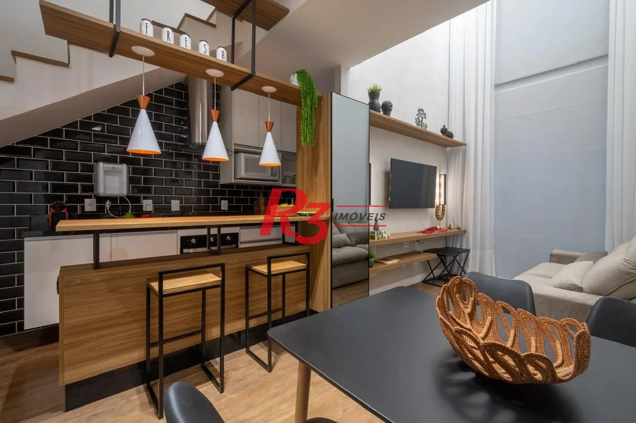 Apartamento com 1 dormitório à venda, 69 m² por R$ 750.000,00 - Gonzaga - Santos/SP