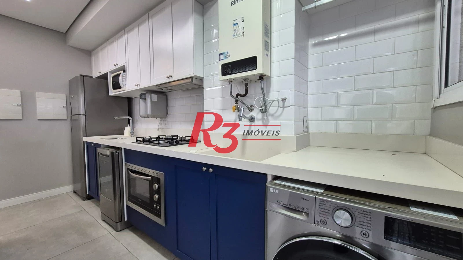 Apartamento com 1 dormitório para alugar, 47 m² por R$ 5.000,02/mês - Boqueirão - Santos/SP