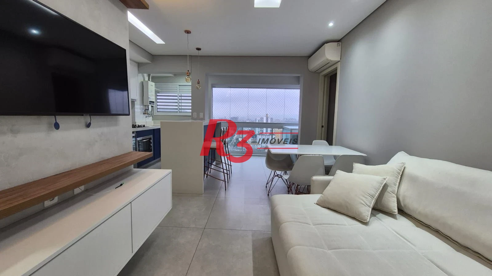 Apartamento com 1 dormitório para alugar, 47 m² por R$ 5.000,02/mês - Boqueirão - Santos/SP