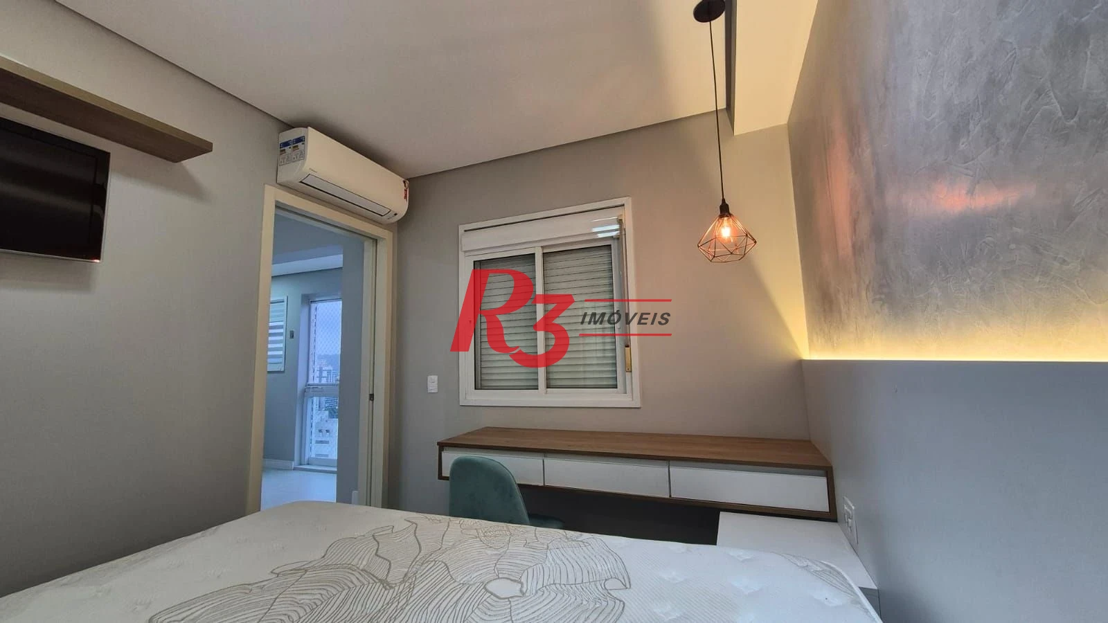 Apartamento com 1 dormitório para alugar, 47 m² por R$ 5.000,02/mês - Boqueirão - Santos/SP