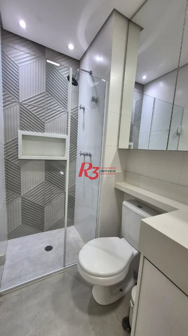 Apartamento com 1 dormitório para alugar, 47 m² por R$ 5.000,02/mês - Boqueirão - Santos/SP