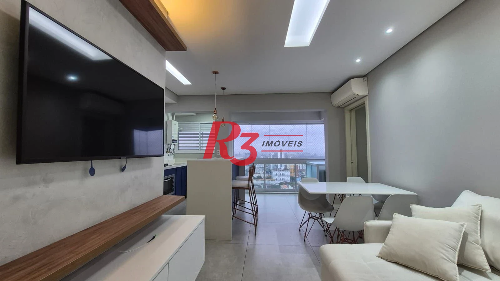 Apartamento com 1 dormitório para alugar, 47 m² por R$ 5.000,02/mês - Boqueirão - Santos/SP