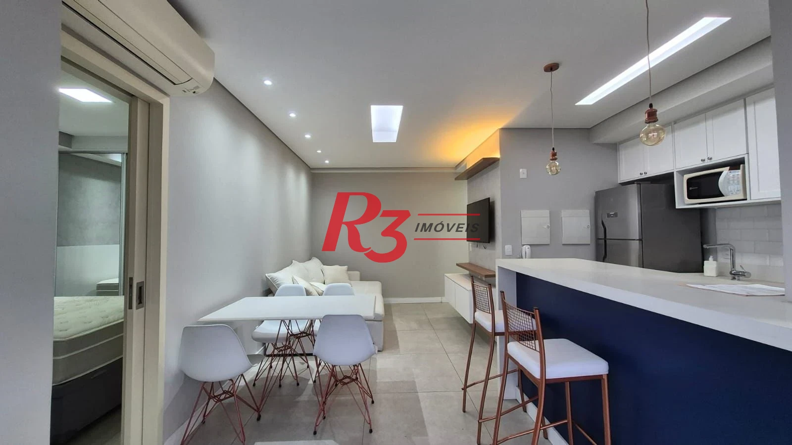 Apartamento com 1 dormitório para alugar, 47 m² por R$ 5.000,02/mês - Boqueirão - Santos/SP