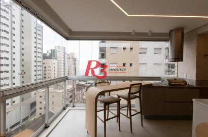 Apartamento com 3 dormitórios à venda, 209 m² por R$ 2.890.000,00 - Embaré - Santos/SP