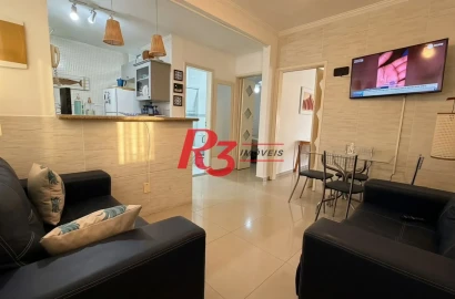 Apartamento com 2 dormitórios à venda, 55 m² por R$ 485.000,00 - Aparecida - Santos/SP