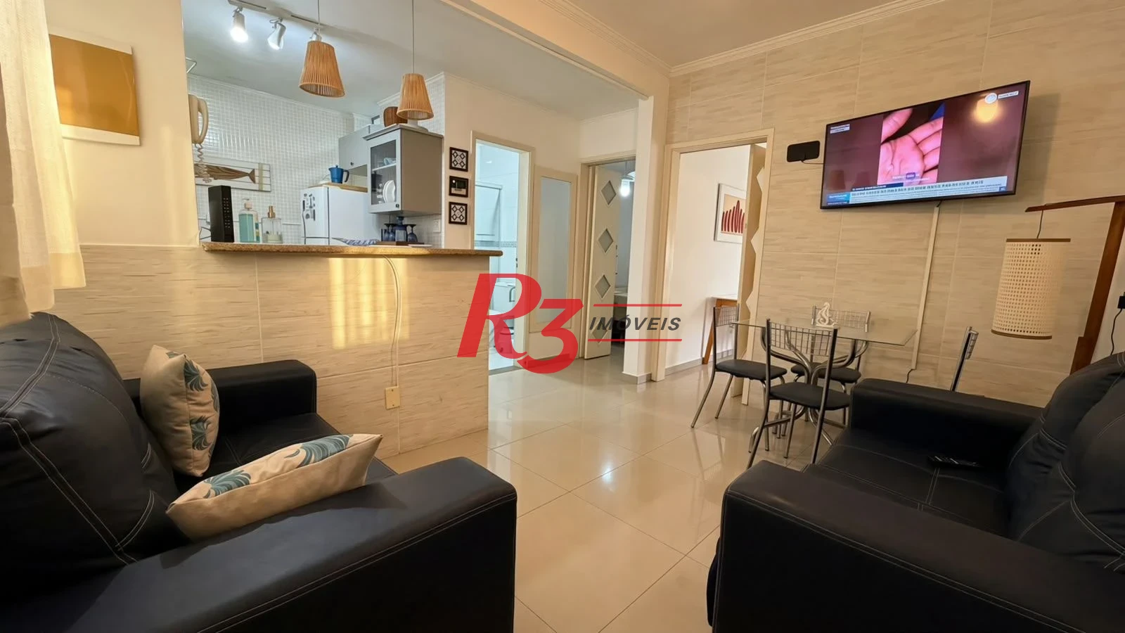 Apartamento com 2 dormitórios à venda, 55 m² por R$ 485.000,00 - Aparecida - Santos/SP