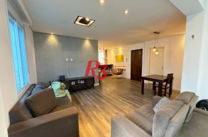 Apartamento com 3 dormitórios para alugar, 110 m² por R$ 5.500,02/mês - Gonzaga - Santos/SP