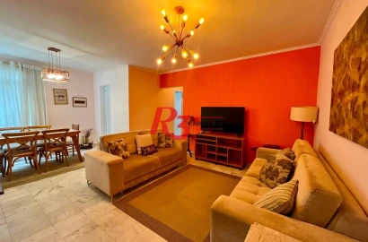 Apartamento com 2 dormitórios para alugar, 98 m² por R$ 5.300,00/mês - Gonzaga - Santos/SP