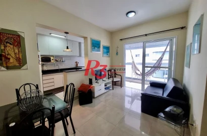 Apartamento com 1 dormitório à venda, 60 m² por R$ 745.000,00 - Aparecida - Santos/SP