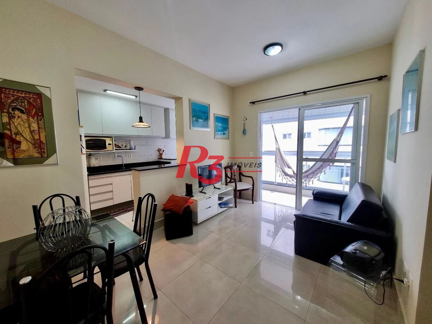 Apartamento com 1 dormitório à venda, 60 m² por R$ 745.000,00 - Aparecida - Santos/SP