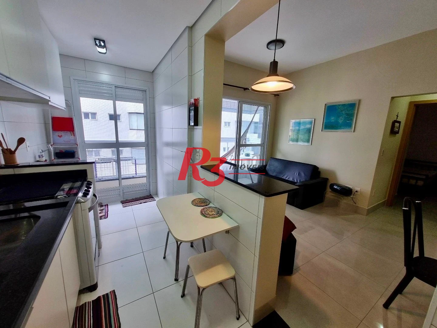 Apartamento com 1 dormitório à venda, 60 m² por R$ 745.000,00 - Aparecida - Santos/SP