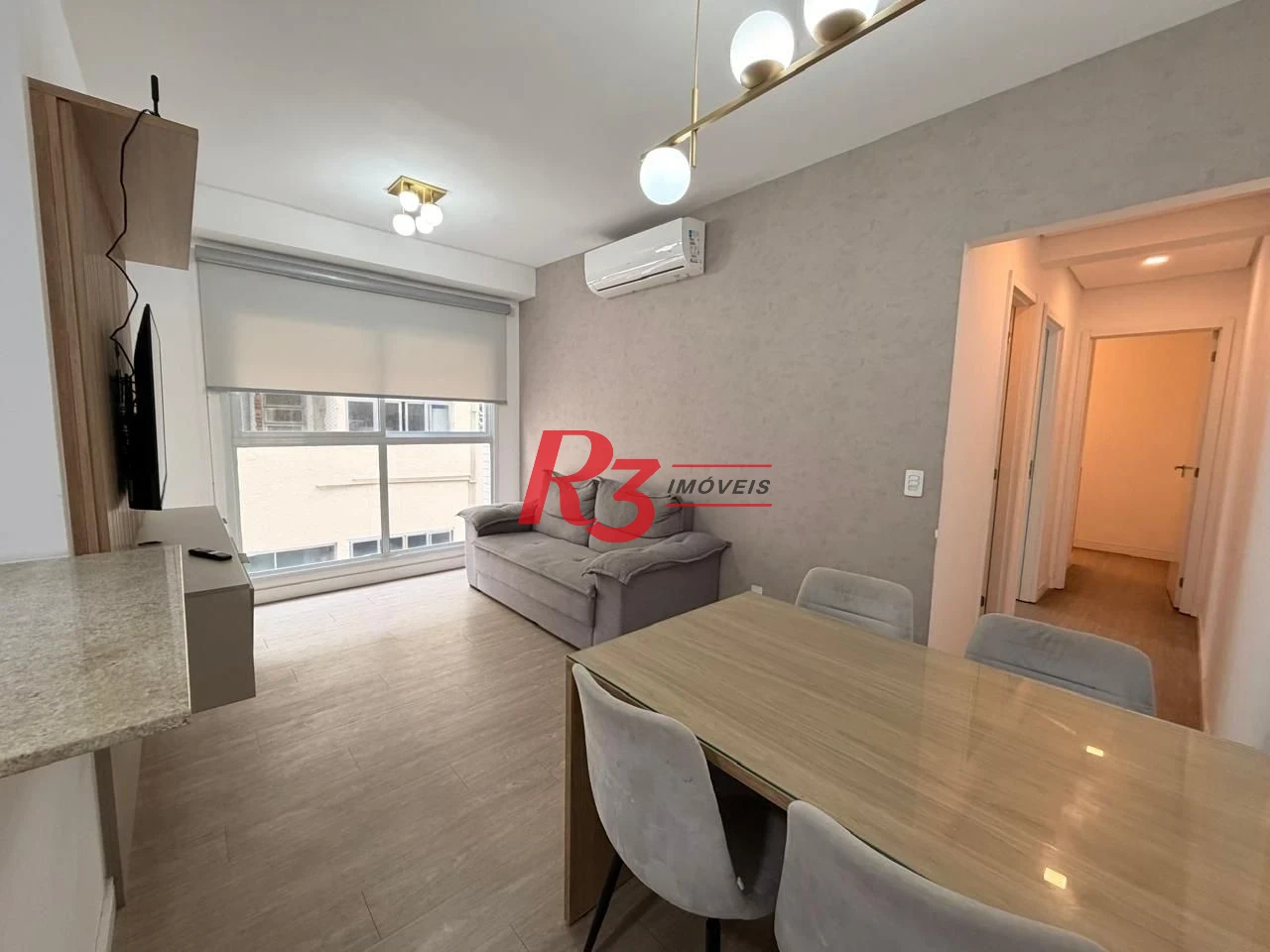 Apartamento com 2 dormitórios para alugar, 90 m² por R$ 7.021,00/mês - Aparecida - Santos/SP