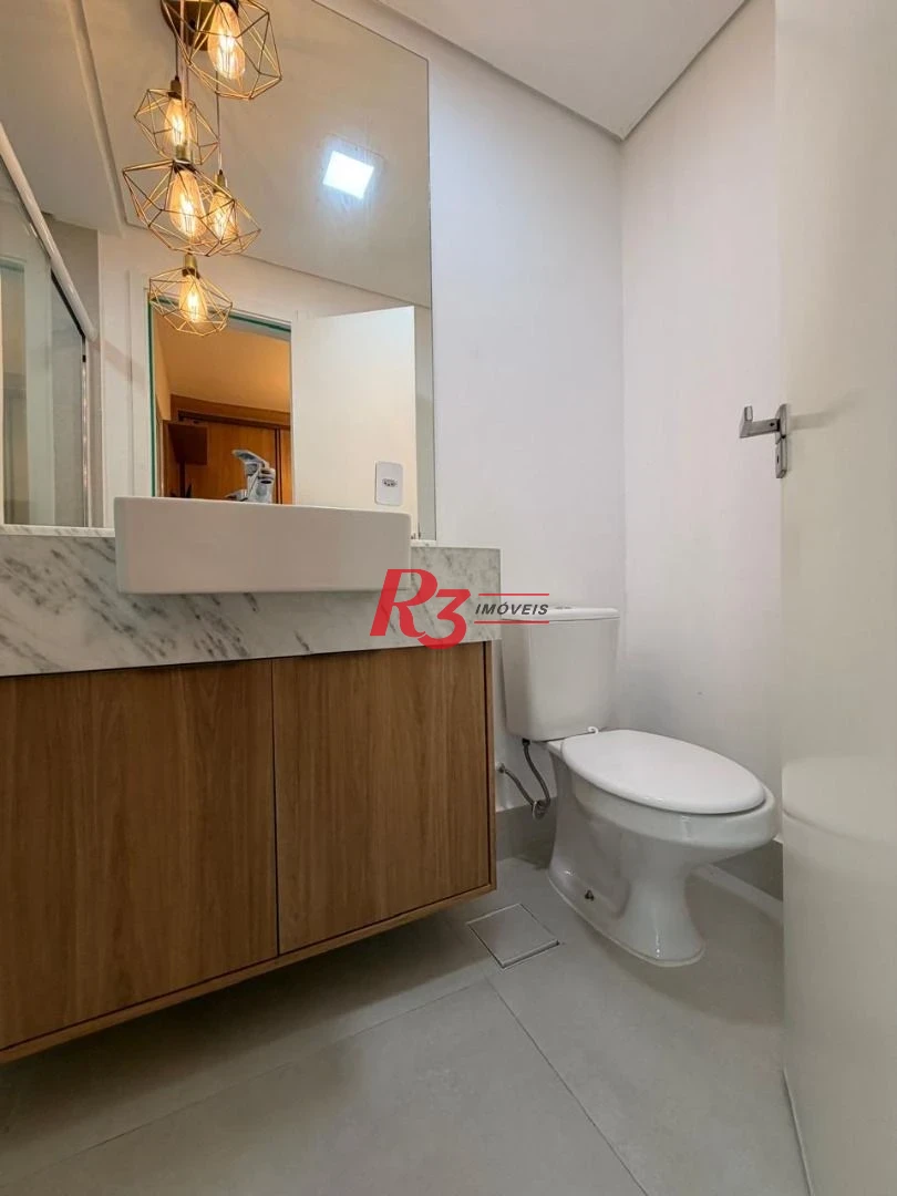 Apartamento com 2 dormitórios para alugar, 90 m² por R$ 7.021,00/mês - Aparecida - Santos/SP