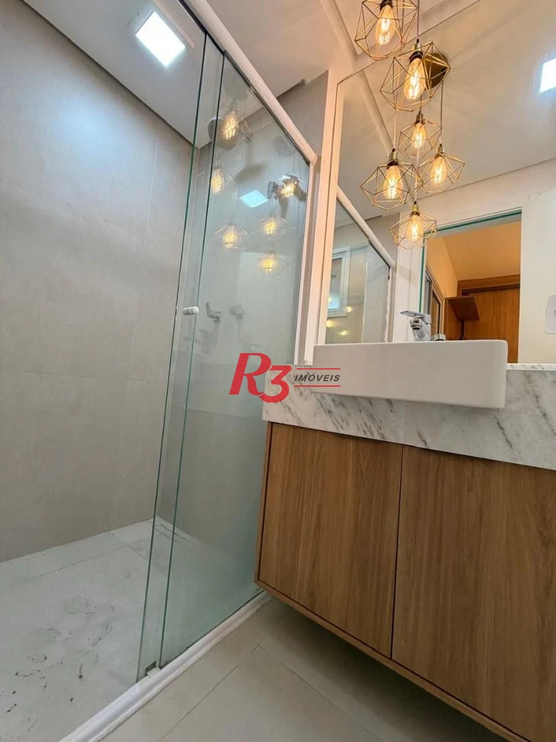 Apartamento com 2 dormitórios para alugar, 90 m² por R$ 7.021,00/mês - Aparecida - Santos/SP