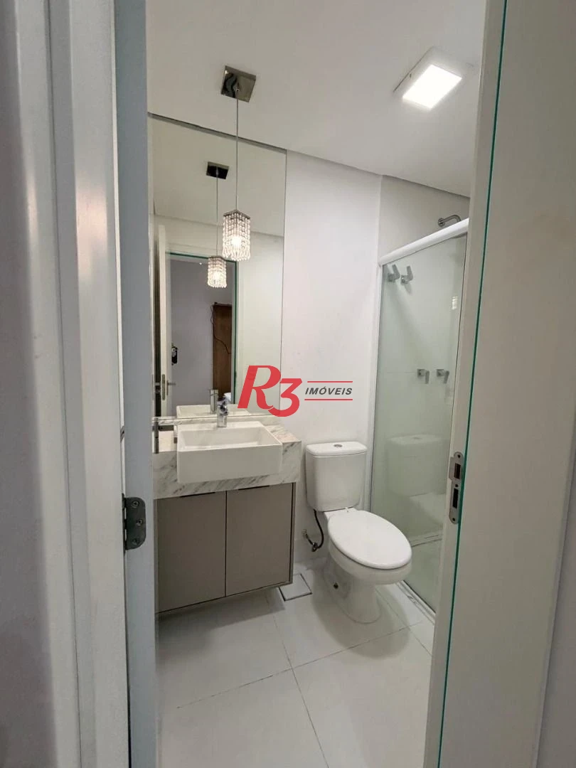 Apartamento com 2 dormitórios para alugar, 90 m² por R$ 7.021,00/mês - Aparecida - Santos/SP