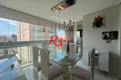 Apartamento com 2 dormitórios para alugar, 77 m² por R$ 6.902,00/mês - Ponta da Praia - Santos/SP