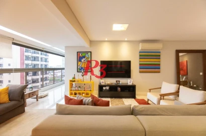 Apartamento com 3 dormitórios à venda, 171 m² por R$ 2.300.000,00 - Embaré - Santos/SP