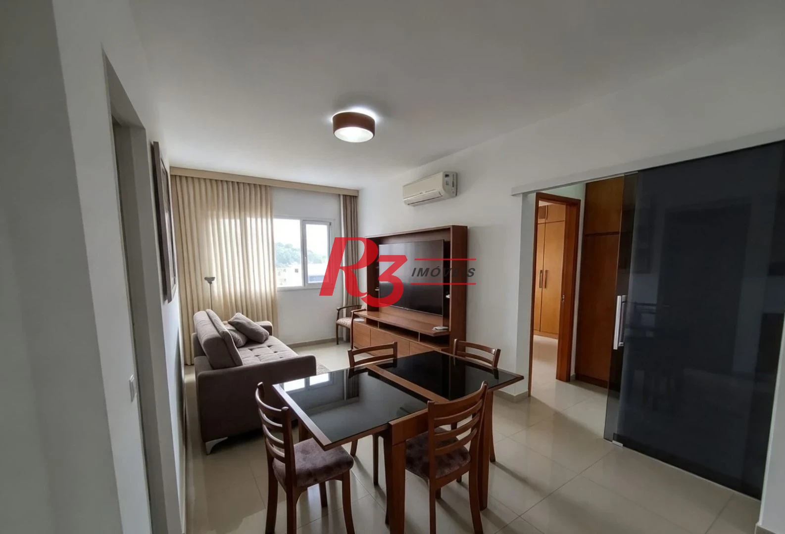 Apartamento com 1 dormitório para alugar, 55 m² por R$ 4.300,00/mês - Vila Matias - Santos/SP