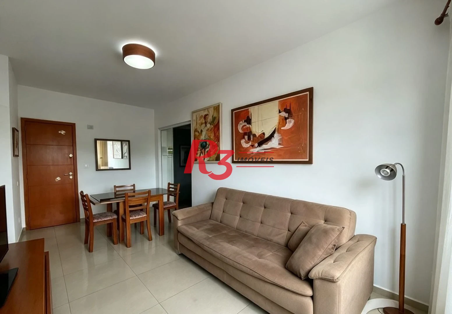 Apartamento com 1 dormitório para alugar, 55 m² por R$ 4.300,00/mês - Vila Matias - Santos/SP